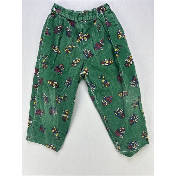 Vintage Boys Corduroy Pants Toddler 3T Blue Red Green Lot 80s 90s Hand Made - Picture 11 of 14